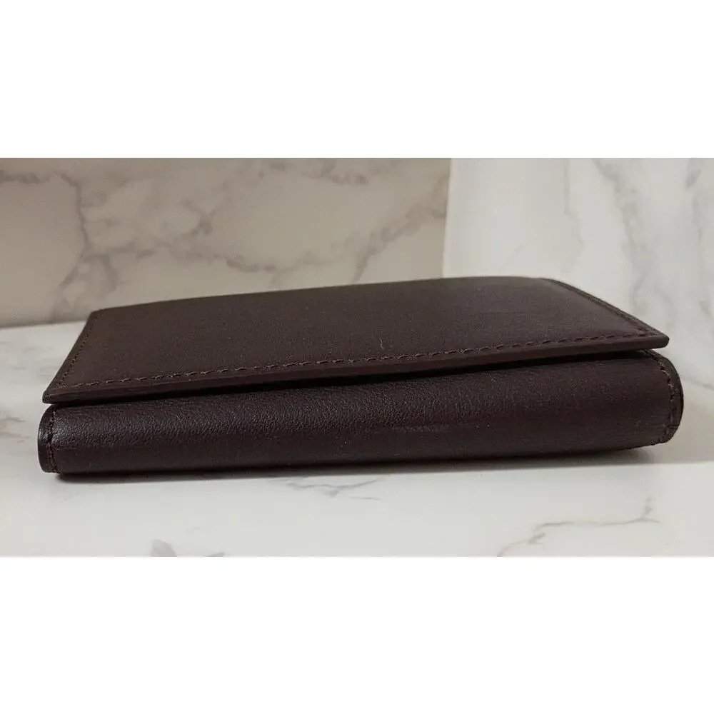 DUNHILL Rare Dark Brown Smooth Leather Key Holder w/ COA